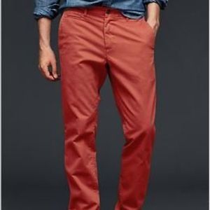 Gap Lived-in pants, rust red